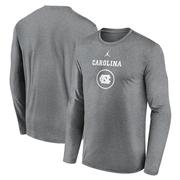 UNC Jordan Brand Courtside Dri-Fit Practice Long Sleeve Tee